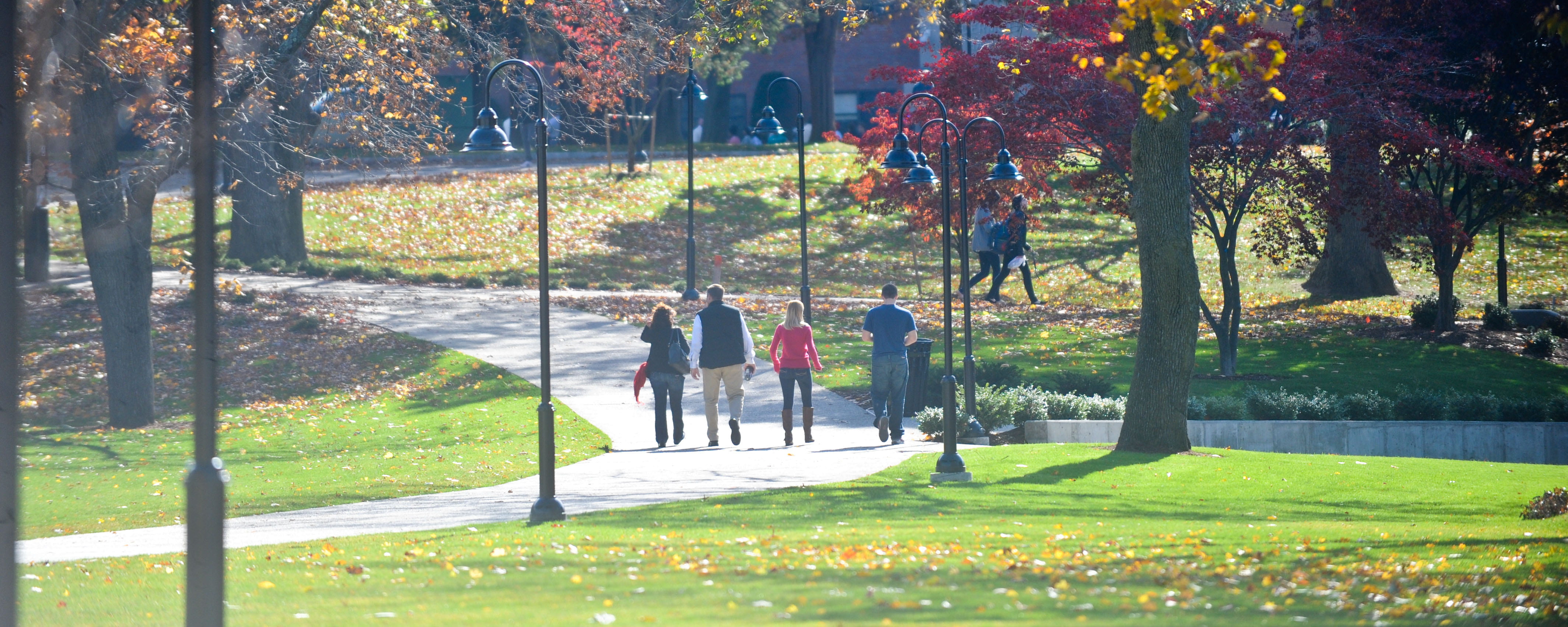 Walking Towards Dorms Fall Banner