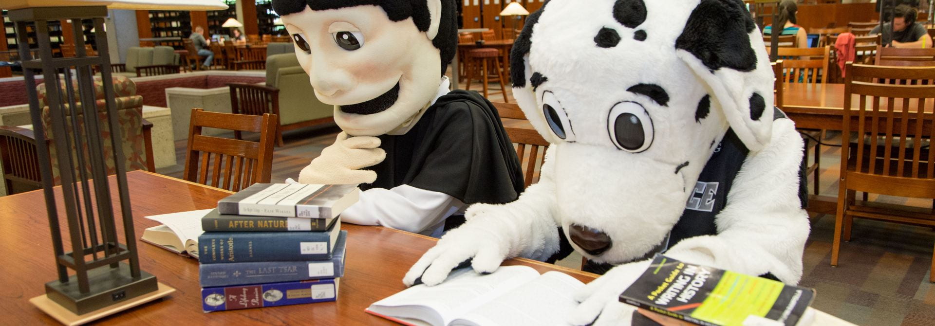Friar Dom and Huxley Studying